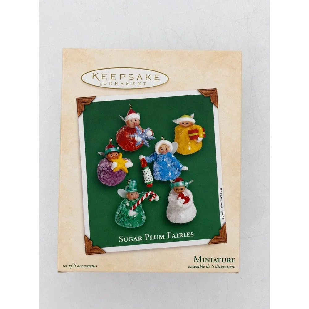 Hallmark Keepsake Sugar Plum Fairies Ornament Set 2002 Multicolor Whimsical Y2K